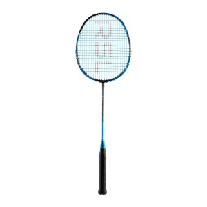 RSL Gravite GA-911 badminton racket in grey, blue and black - full front view