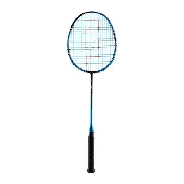 RSL Gravite GA-911 badminton racket in grey, blue and black - full front view