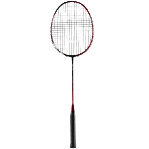 RSL Gravite Play badminton racket in black and red – full product view