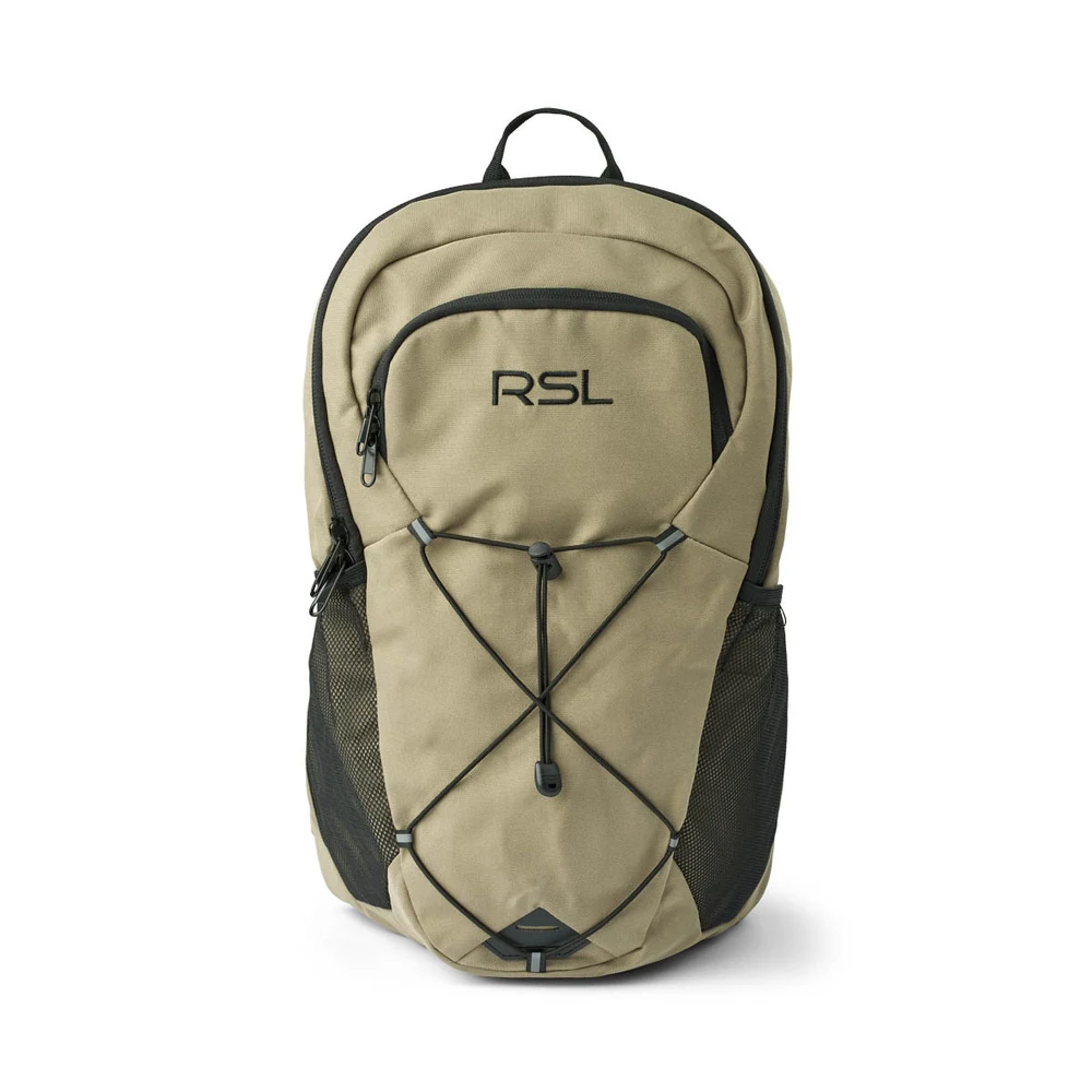 RSL Explorer 3.0 badminton backpack in olive and black - front view
